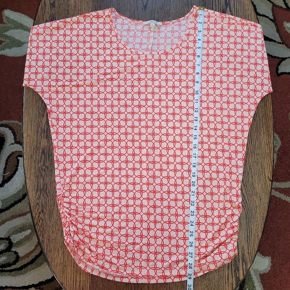 41 Hawthorn Cream Orange Geometric Printed ¾ Sleeve Blouse Size Womens Large NEW - Picture 7 of 9